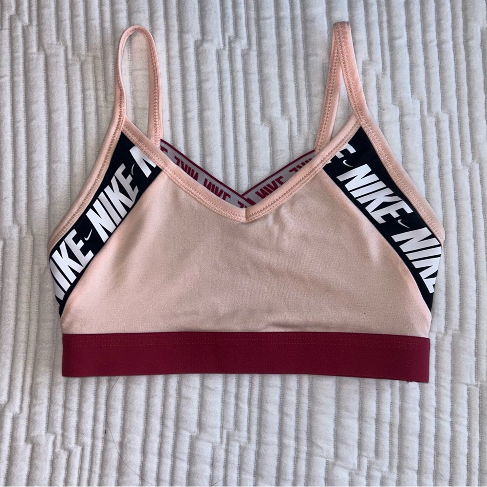 Women’s DRI-FIT Nike Sports Bra | Pink & Burgundy
